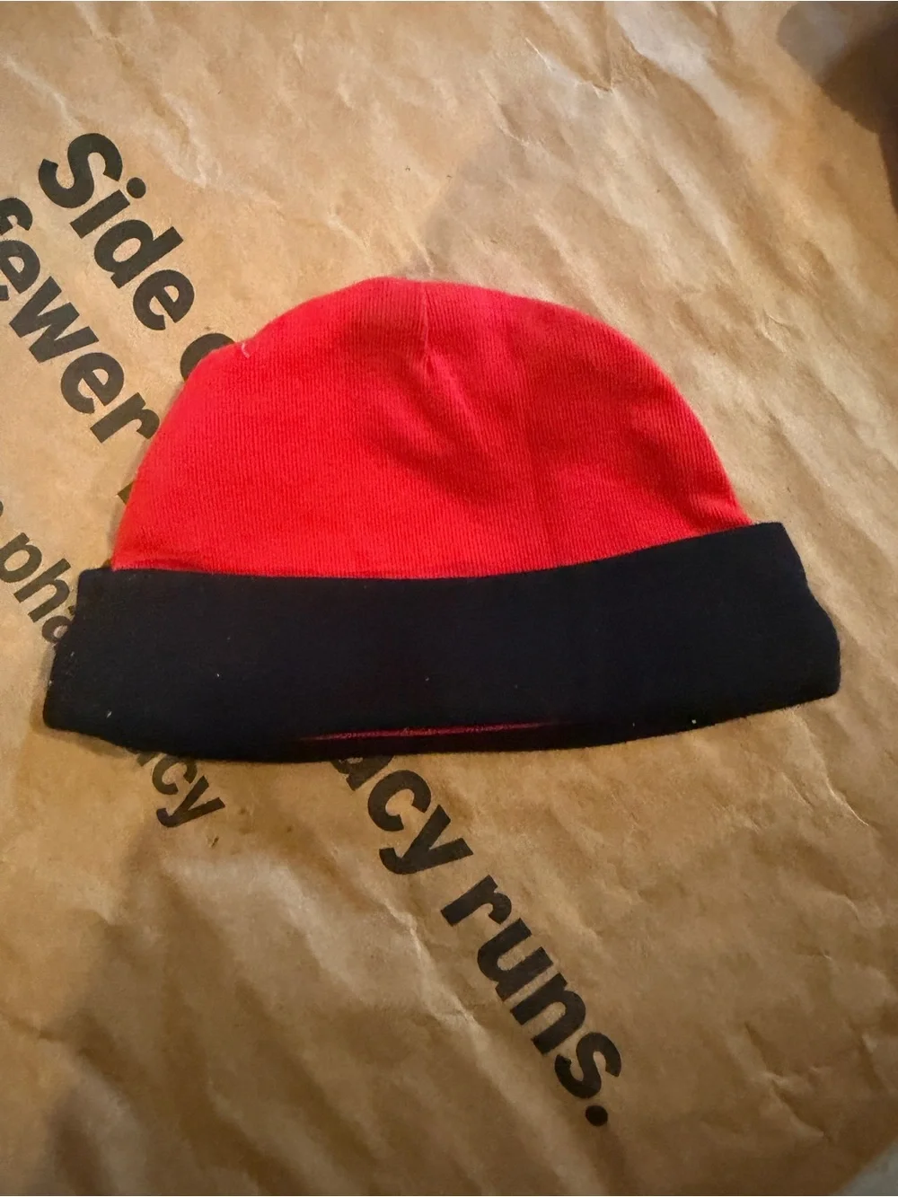 Jordan Kids Red and Black Knit Beanie with White Jumpman